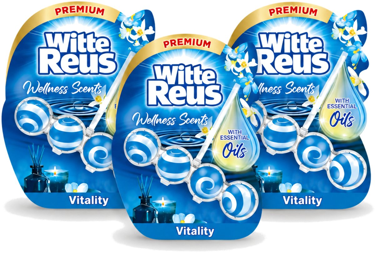 3 x Witte Reus - Wellness Scents Toiletblok - Vitality - 1 Toiletblok - Voordeelverpakking - 3 stuks