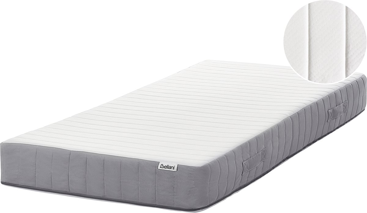 Beliani BREEZ - Pocketveringmatras medium - Wit - 90 x 200 cm - Pocketveren