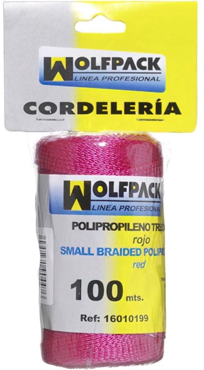 Polypropyleentouw - Kunststofkoord - Voor bevestigen en zekeren - Hoge treksterkte - 100 meter - Rood
