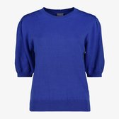 TwoDay dames trui met halflange pofmouwen blauw - Maat S