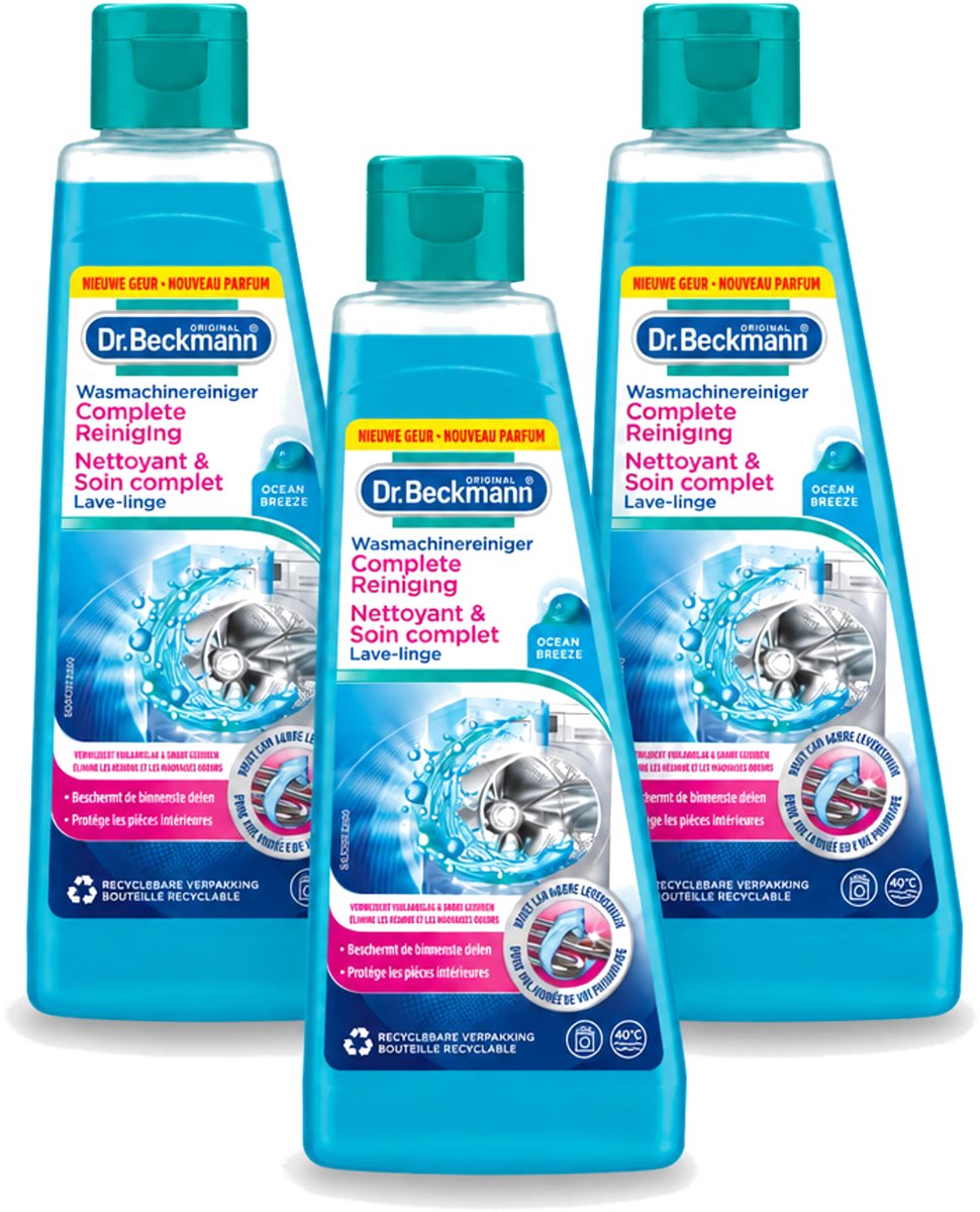 3 x Dr.Beckmann - Wasmachinereiniger - Ocean Breeze - Anti-Kalk - 250 ml - Voordeelverpakking - 3 stuks