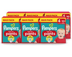 6 x Pampers – Luierbroekjes – Baby Dry Pants Maat 4 – 90 Luiers - Voordeelverpakking - 6 stuks