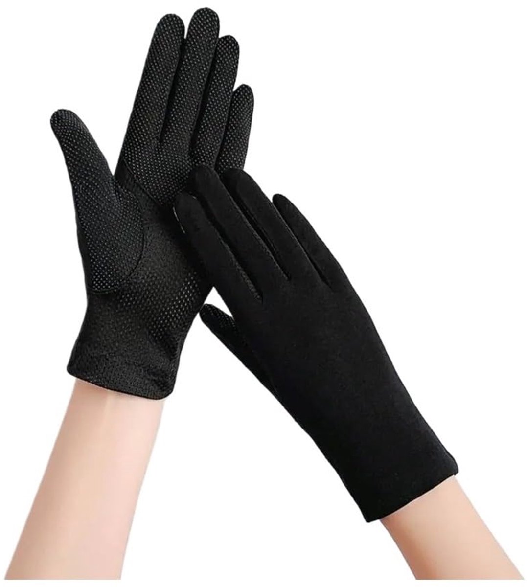 Dames Katoenen Dunne Handschoenen Touchscreen Outdoor Rijden Autorijden Zonnebrandcrème Ademende Antislip - ShopVlot