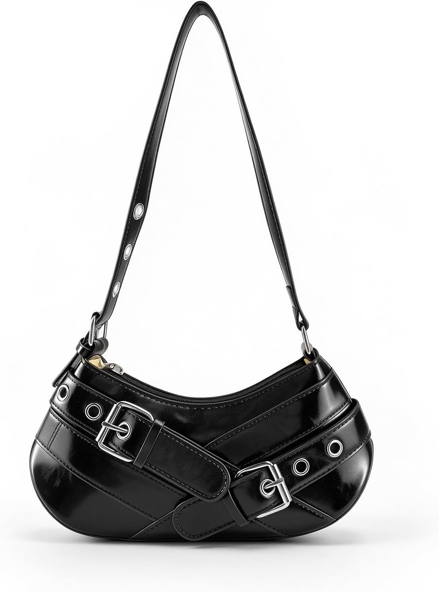 Schoudertas dames, kleine Y2k Bag halve maan handtas - ShopVlot