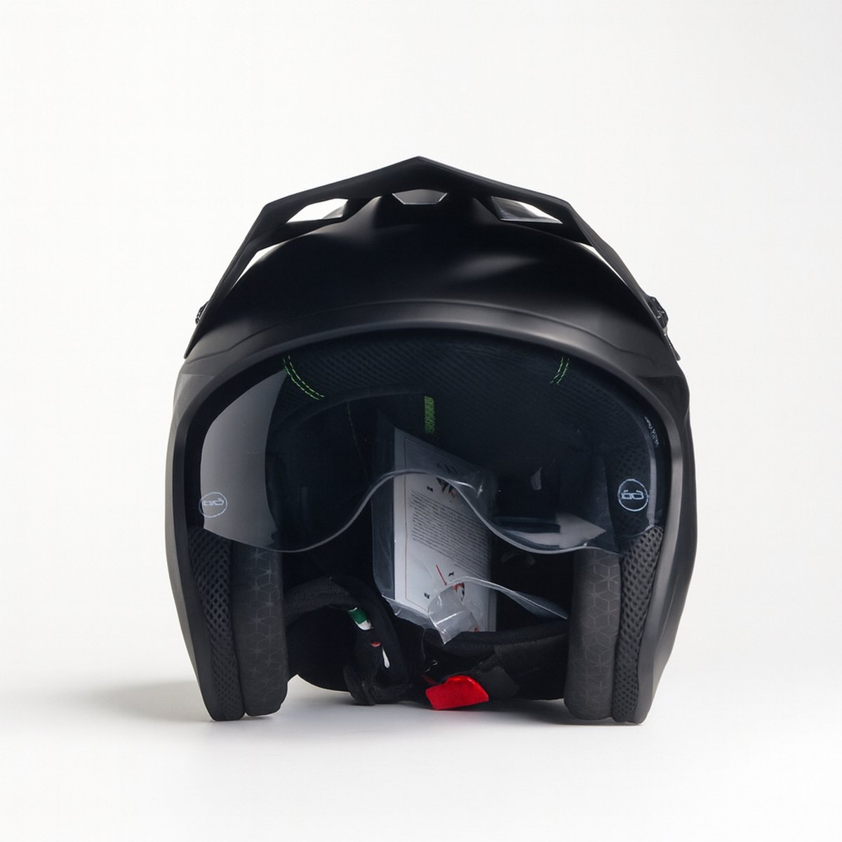 Vito Jet Trial Helm Mat Zwart – Scooterhelm – ECE 22.06 – Maat L