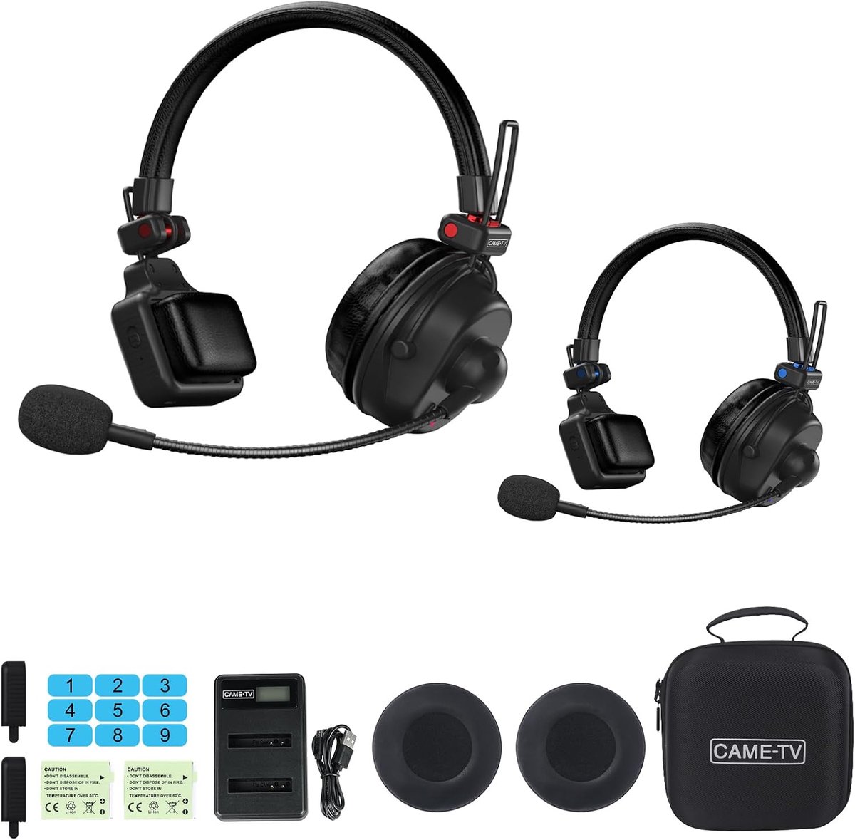 Came-TV Waero-PRO 1.9GHz Wireless Intercom Headset System Noise Cancellation A/B Group 1700ft (518m) Zero Latency 2 - ShopVlot