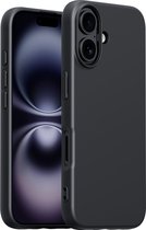 My Case telefoonhoesje geschikt voor Apple iPhone 16 hoesje Zwart siliconen - backcover hoes - optimale bescherming - zwart