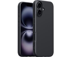 My Case telefoonhoesje geschikt voor Apple iPhone 16 hoesje Zwart siliconen - backcover hoes - optimale bescherming - zwart