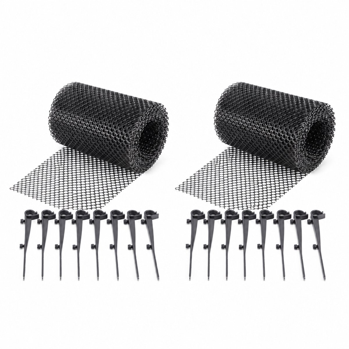 Bladvanger voor Dakgoot - Set van 2 - Totaal 12 m x 15 cm - Inclusief 16 Haken