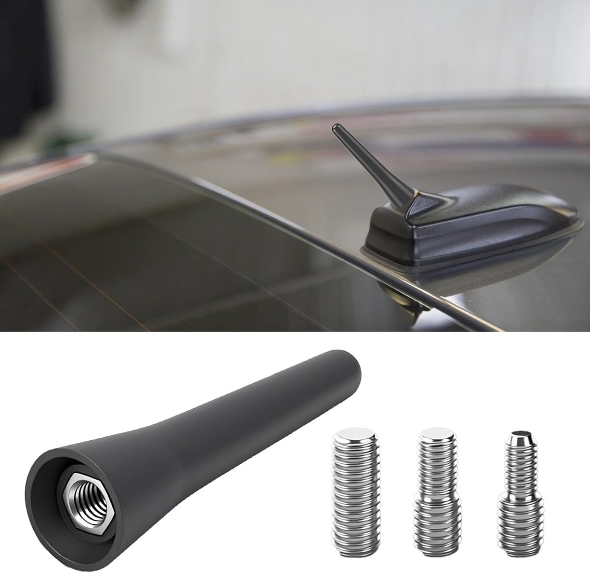 Auto radio antenne versterkte AM FM DAB dakantenne mast - robuust ontwerp - optimale ontvangst - ShopVlot