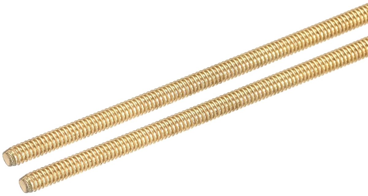 DMiotech 2pcs M2 x 250mm Complete Threaded Rod Brass Right Threaded Rod Rivets - ShopVlot