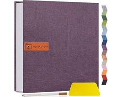 Popotop groot fotoalbum als zelfklevend plakboek voor 4 x 6, 5 x 7 en 8 x 10 cm, doe-het-zelfprentenboek als cadeau voor mama, familie, baby en bruiloft, inclusief metalen pen en plastic bord