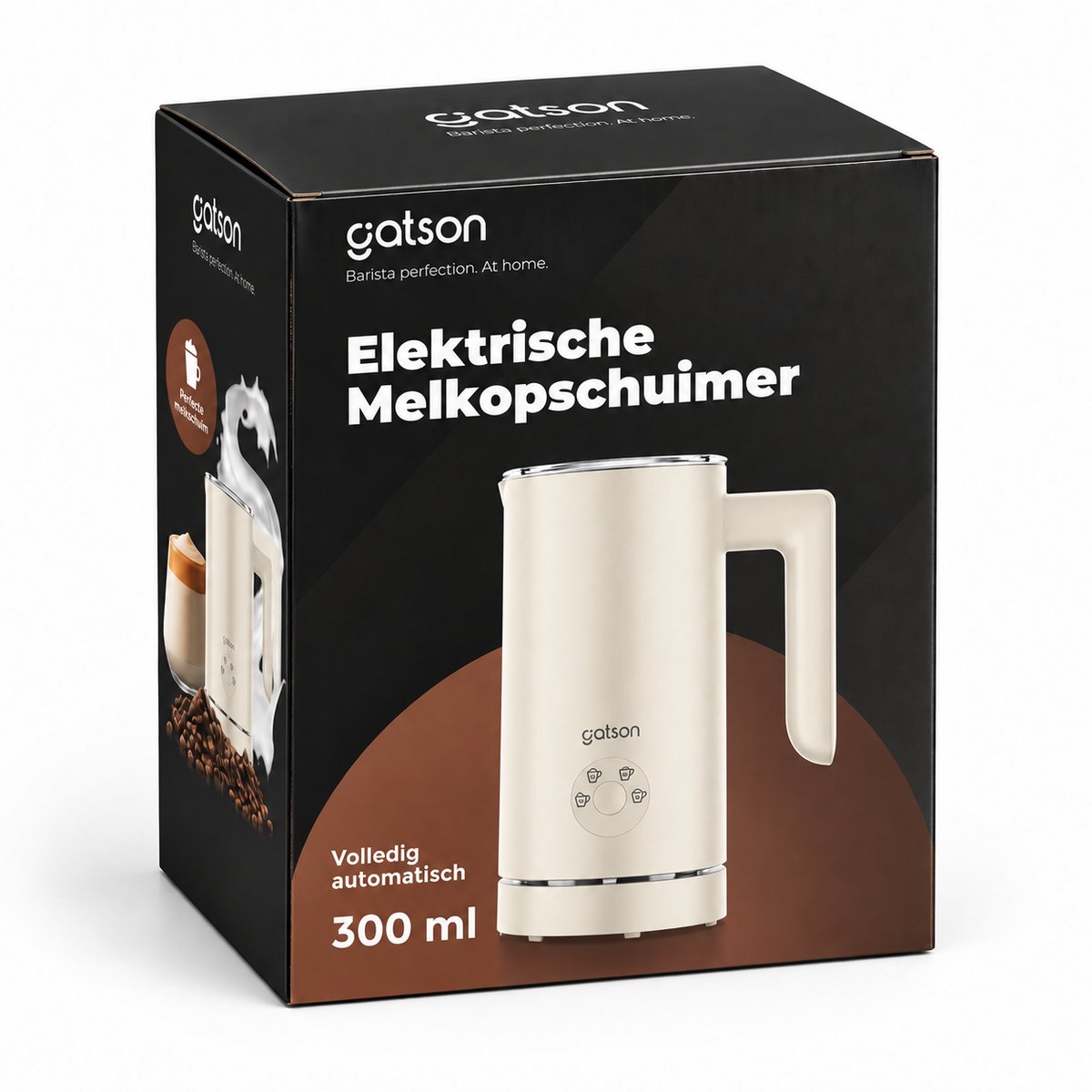 Gatson Elektrische Melkopschuimer - Warm & Koud Schuim - PFAS Vrij - 4 Standen - Milk Frother - Melkschuimer Electrisch - Opschuimer voor Melk