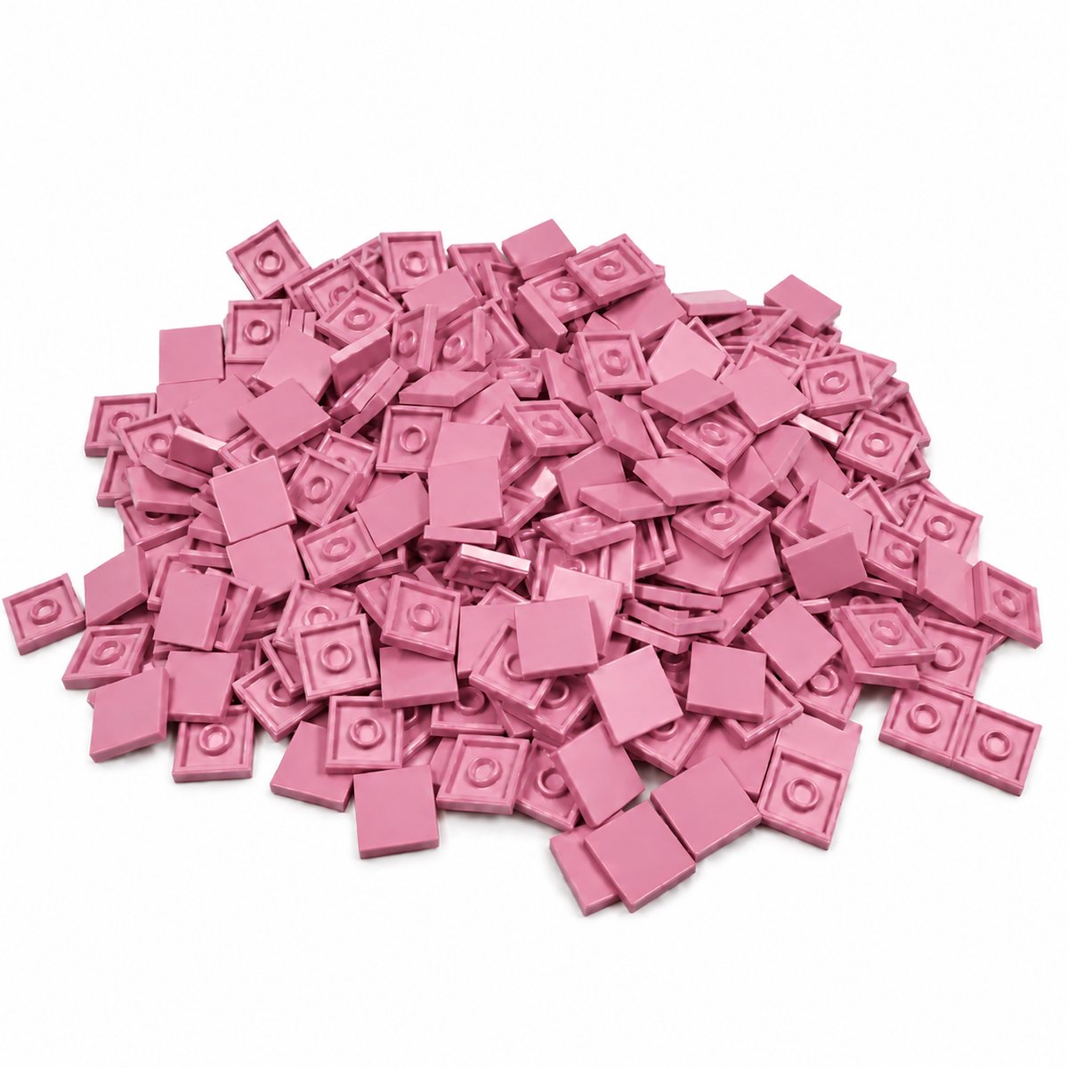 200 Bouwstenen 2x2 tile | Roze | Compatibel met Lego Classic | Keuze uit vele kleuren | SmallBricks