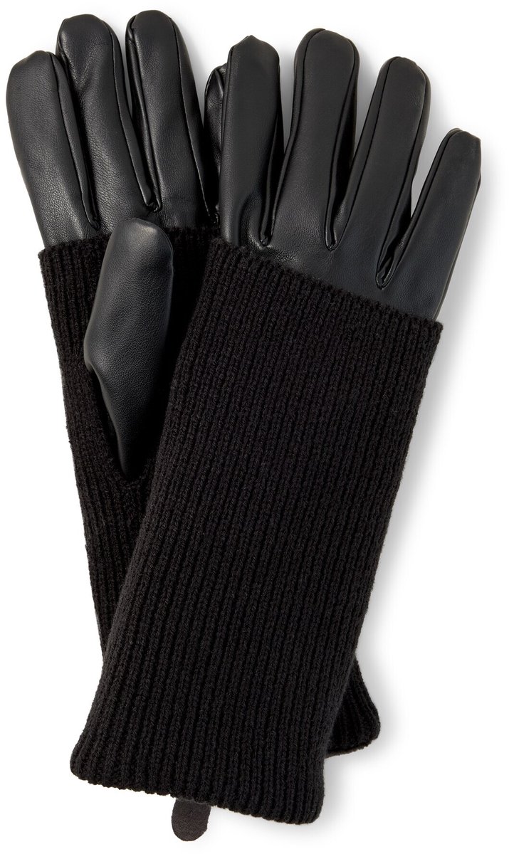 Tom Tailor - Handschoenen in 2-in-1-look - Maat ONESIZE - deep black