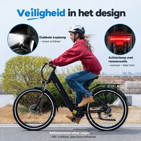 RCB G6 Elektrische Fiets - 27.5 Inch - 250W - 36V 13Ah -7 versnellingen- met App en NFC - blauw van RCB — afbeelding 3