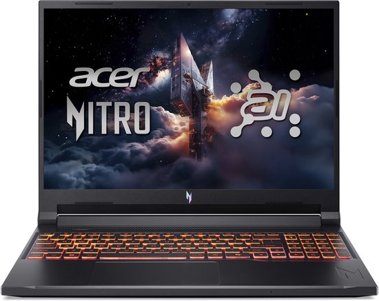 Acer Nitro V 16 AI ANV16-42-R7EB - Gaming Laptop - 16 inch 3K 180Hz - Ryzen 7 - 32GB - 1TB SSD - RTX 5070 - inclusief 3mnd PC GamePass