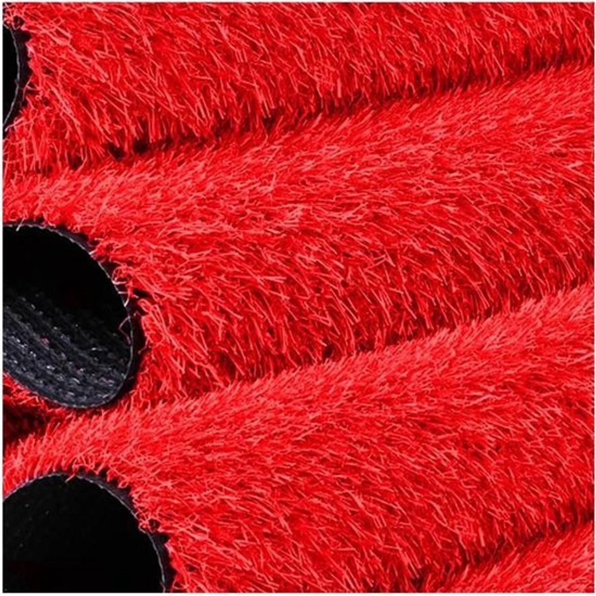 Kunstgras voor gazon en tapijt - Synthetisch grastapijt - Buitendecoratie - Snijdbaar met drainagegaten - 3 cm dik - Rood