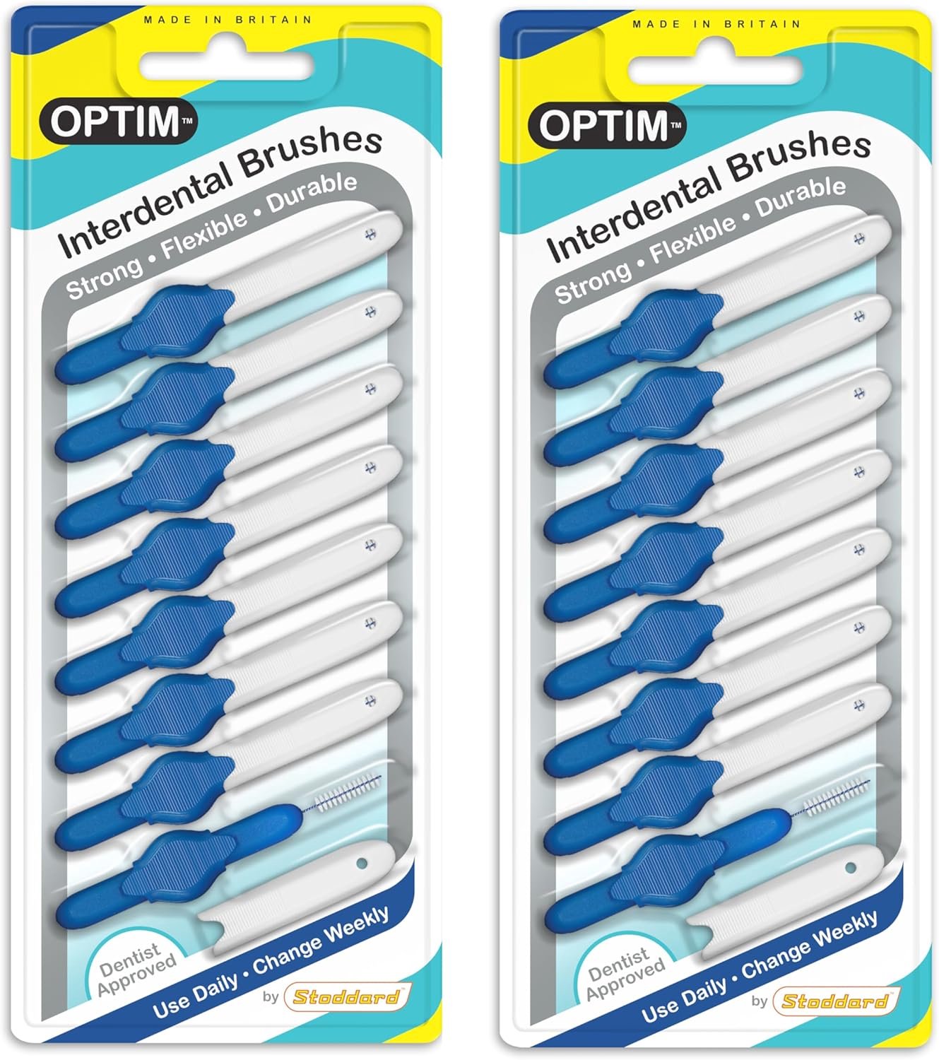 OPTIM Interdental Brushes, Pack of 16, Blue 0.6mm, Size 3 - ShopVlot