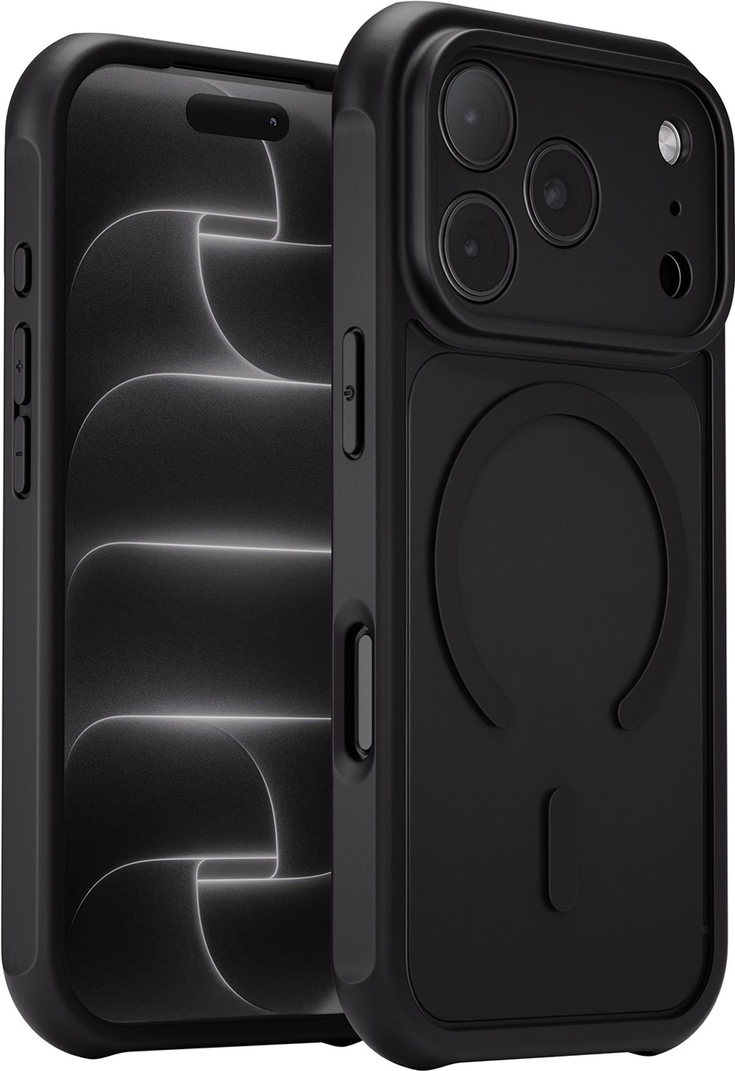 Reovo ClearMag Hoesje Geschikt voor iPhone 18 Pro Max - Geschikt voor MagSafe - Zwart