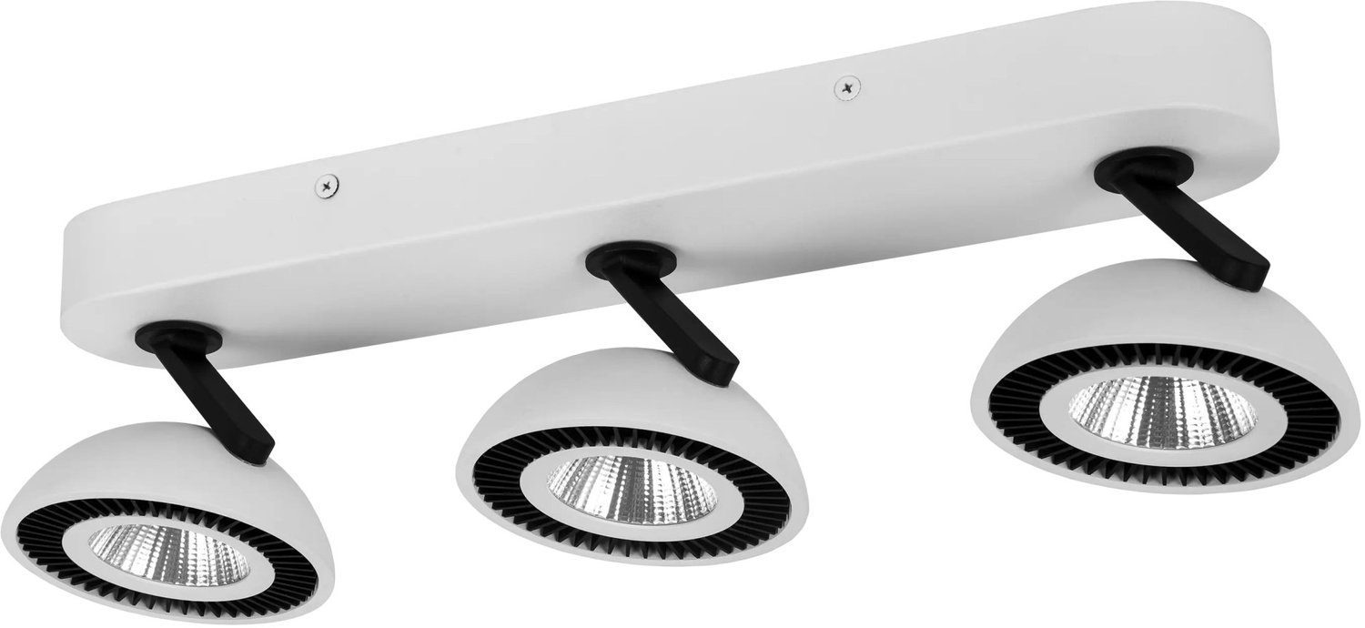 NOOMI plafondspot met 3 lichtpunten, dimbaar, 3x7W LED, 3000K warm wit licht, satijnwitte afwerking