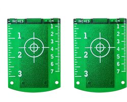 SnelShoppen - 2 Stuks Laser Target Board, Magnetische Doelplaat, Laser Schietschijf, Dual Scale, Groene Laser Target Plate voor Alignment Laser en Cro