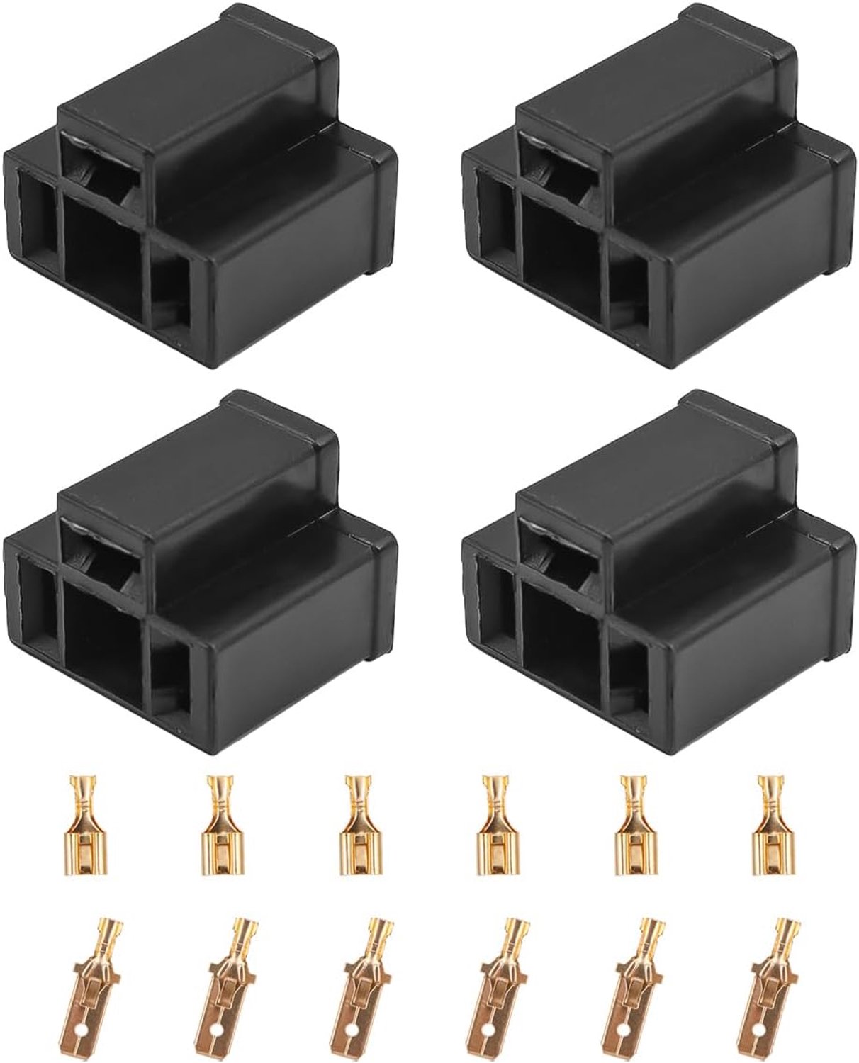 H4 autokoplamp contactdoos 3Pin - metalen en plastic connectoren - hittebestendig - betrouwbare verbinding - ShopVlot