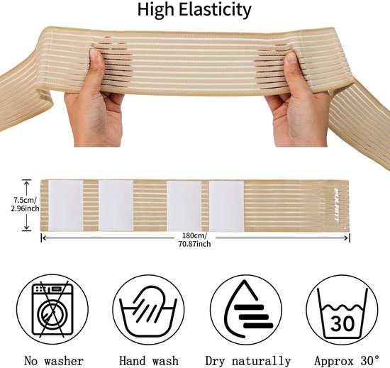 Elastische Compressiewrap 180cm voor Ondersteuning van Elleboog, Knie en Enkel, Ideaal voor Sport en Herstel — afbeelding 2