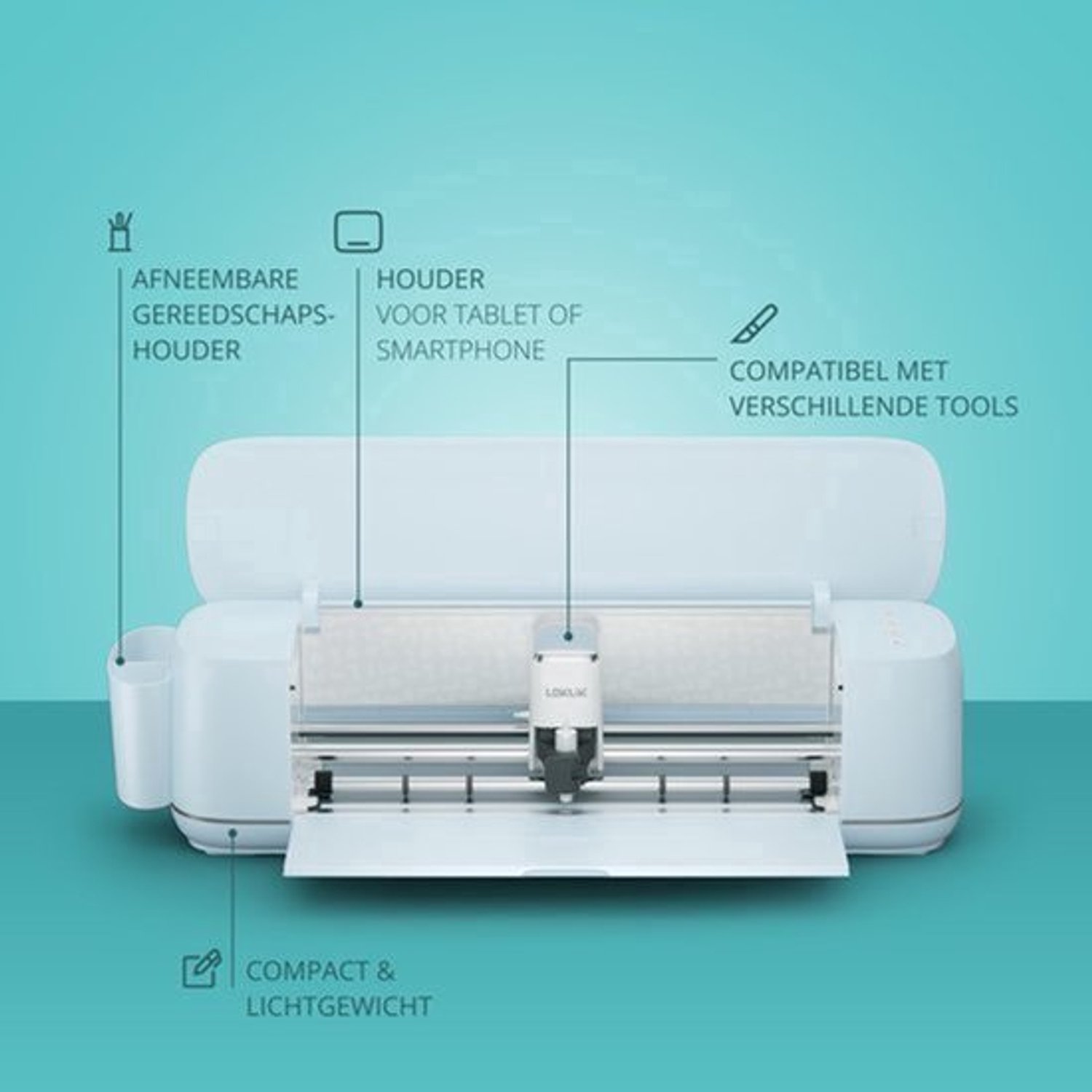Snijmachine Automatisch - Blauw - 51 cm Snijbreedte - Kunststof Aluminium - Voor Papier En Flexfolie - Plotter Machine