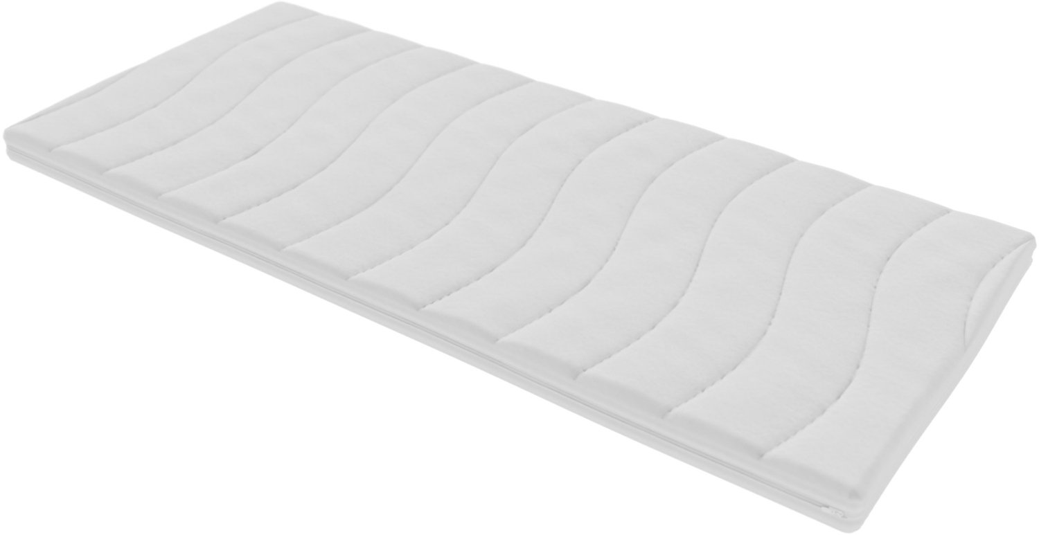 Toros Bedden Topper 90x200 cm - 9 cm dik - HR45 Koudschuim - Afritsbare Bamboe Hoes - Wasbaar - Topdekmatras / Topmatras wit