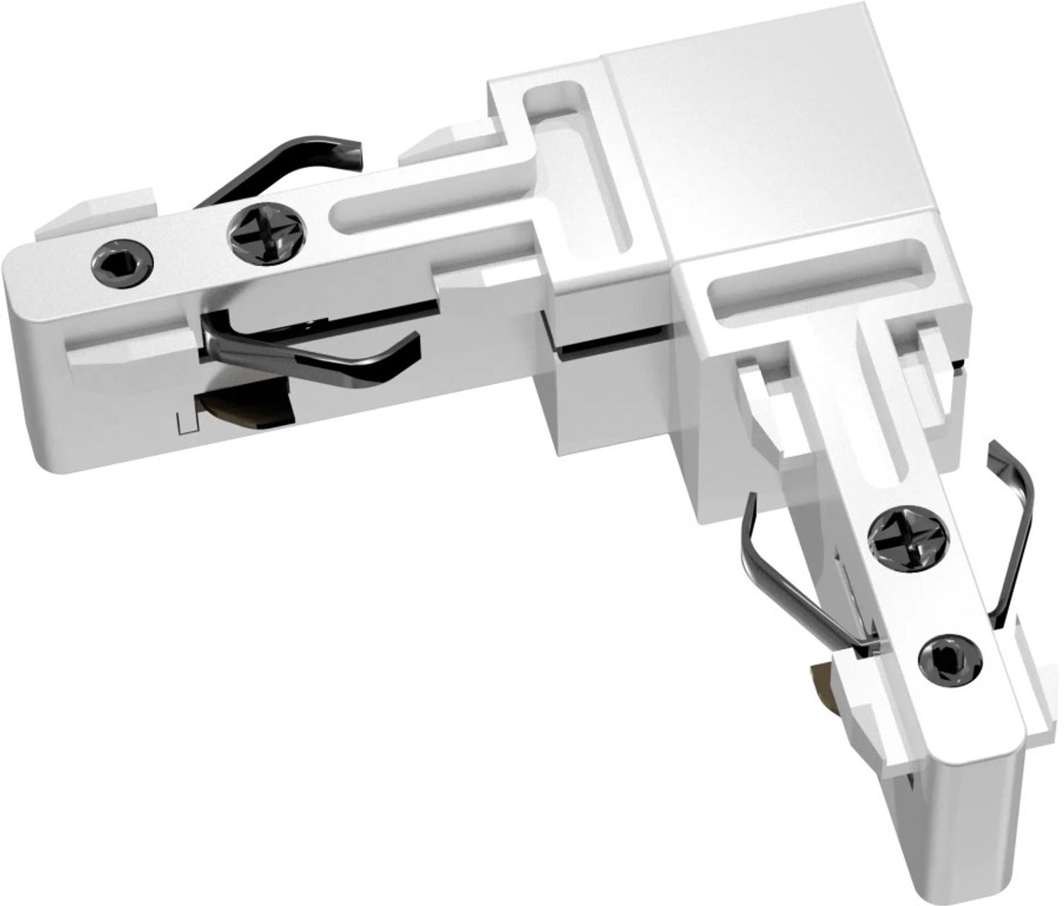 Fantasia Micro Line L-connector, L-vormig verbindingsstuk voor railsysteem, aluminium, kleur wit