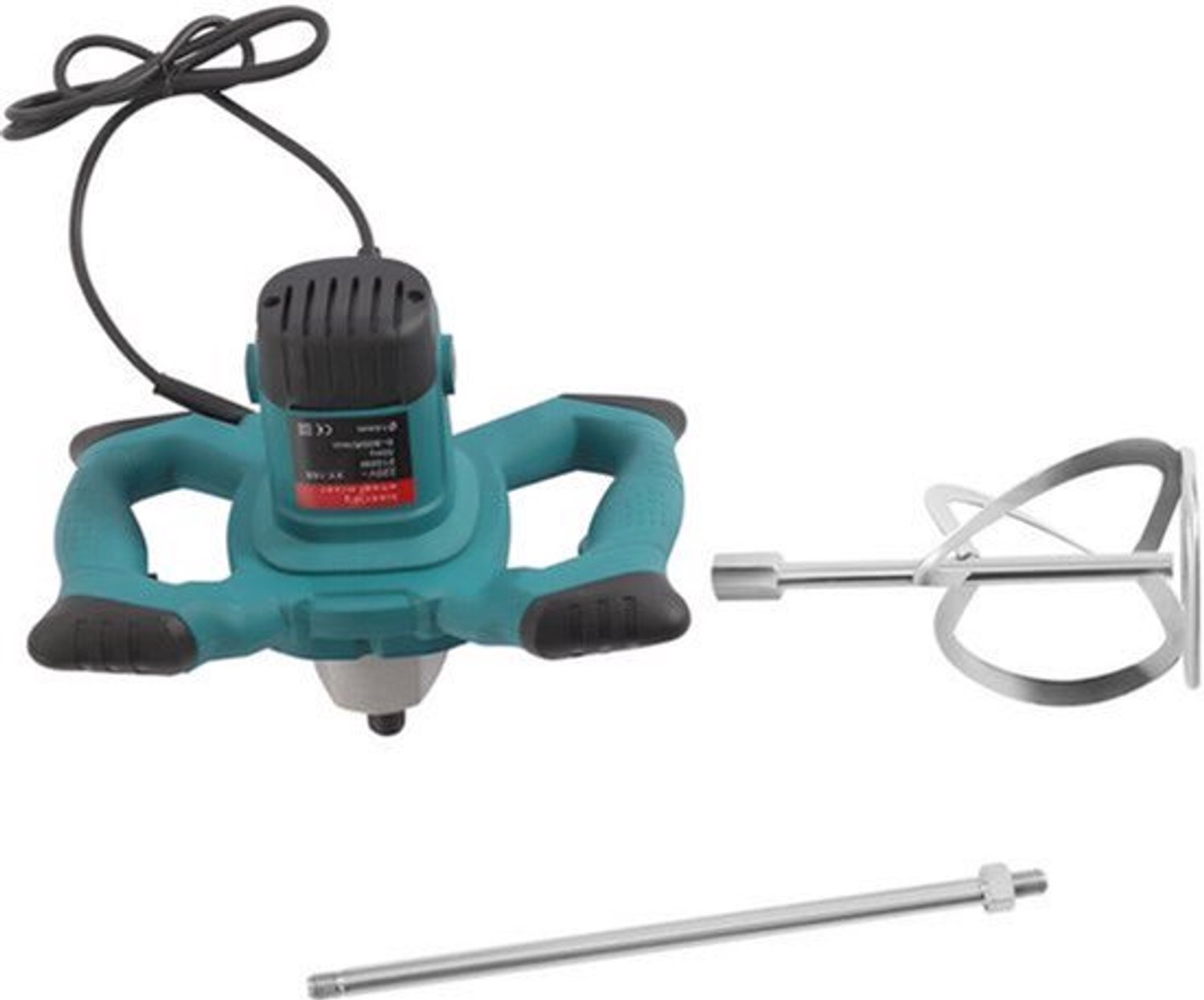 Handmixer 2100 W - Netstroom - 6 Snelheden - 4.2 kg - Blauw - Voor Muur- En Betonmenging