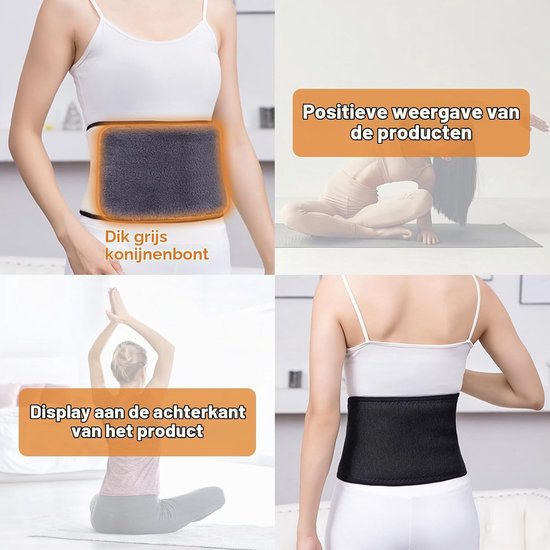 Warmteband voor de Rug van Cashmere voor Vrouwen - Winterse Ondersteuning en Bescherming van de Taille met Wol en Comfortabele Pasvorm — afbeelding 2