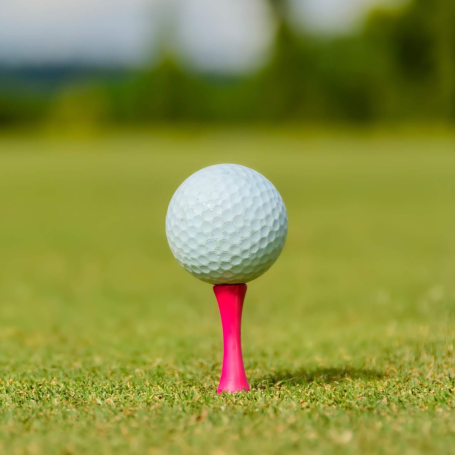 Dailygoods- Golf Tees 100 Stuks - Luminous Roze - Duurzaam Kunststof - Hoogwaardige Zichtbaarheid - Herbruikbaar - Gebruiksvriendelijke Verpakking - Golf Tee