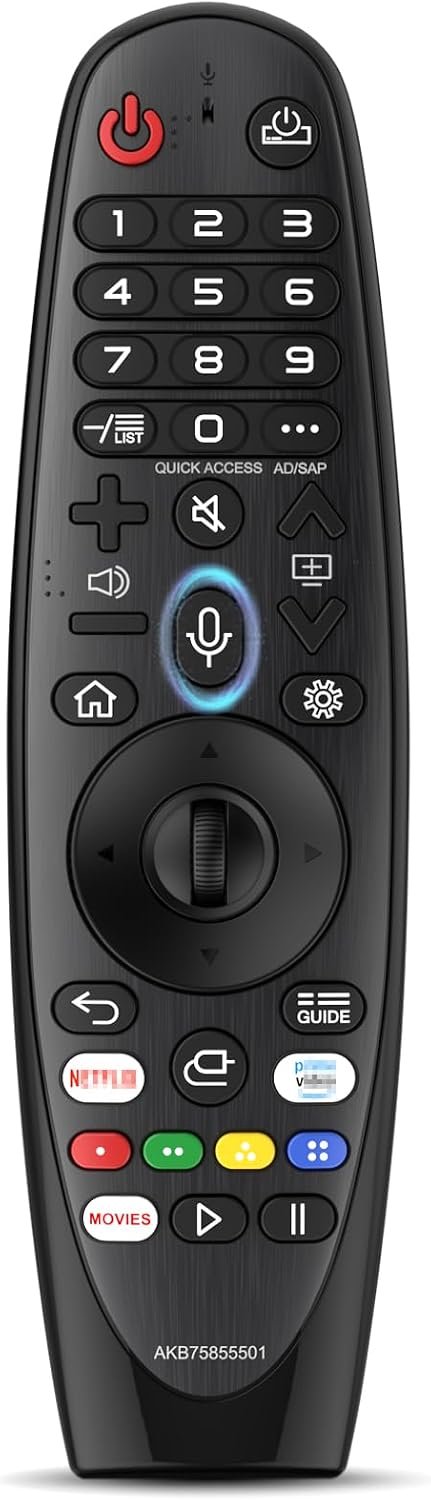 Afstandsbediening voor LG-Smart-TV - universeel - met aanwijzer en spraakfunctie - eenvoudig te koppelen - ShopVlot