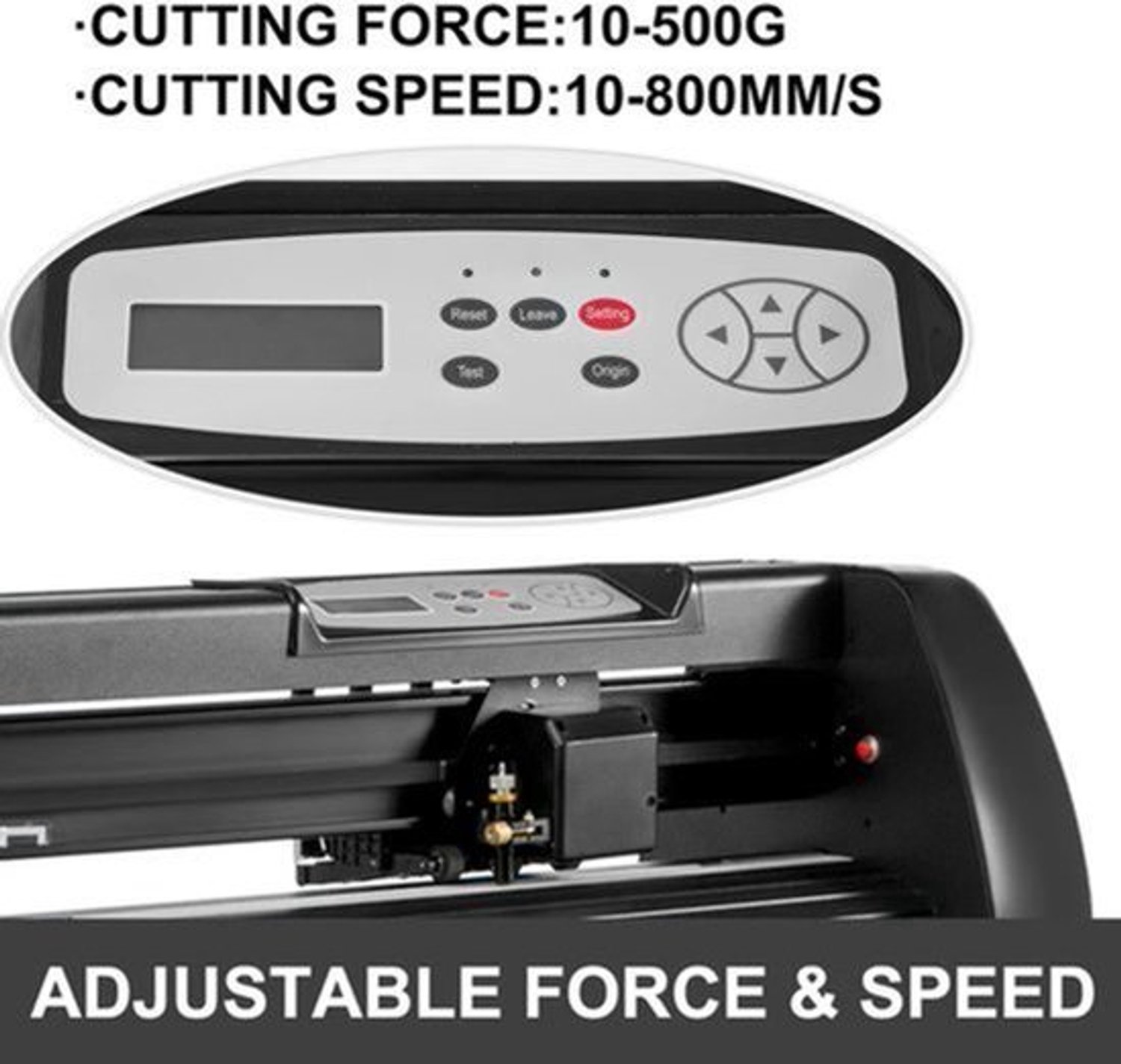 Snijmachines - Vinyl Cutter Plotter - Graveermachine- met Onderstel - 28Inch - Instelbare Snelheid & Druk - Snijplotter Machine - Vinylsnijder - Inclusief Software - voor Sign-Making