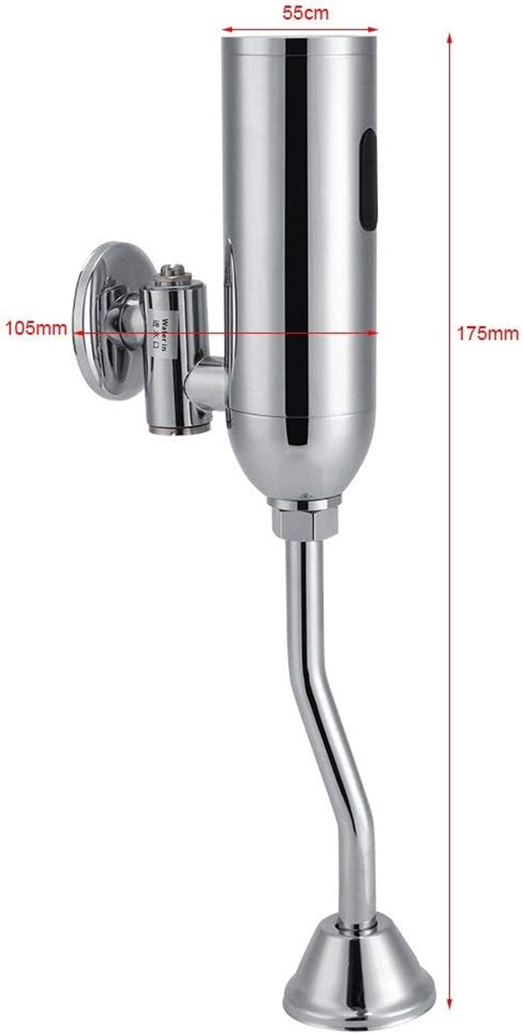 Dailygoods- Toiletspoeler Automatische Sensor - Waterbesparend - Hygiënisch - Eenvoudig te installeren - Messing & Chroom - Detectiebereik 30~100cm -