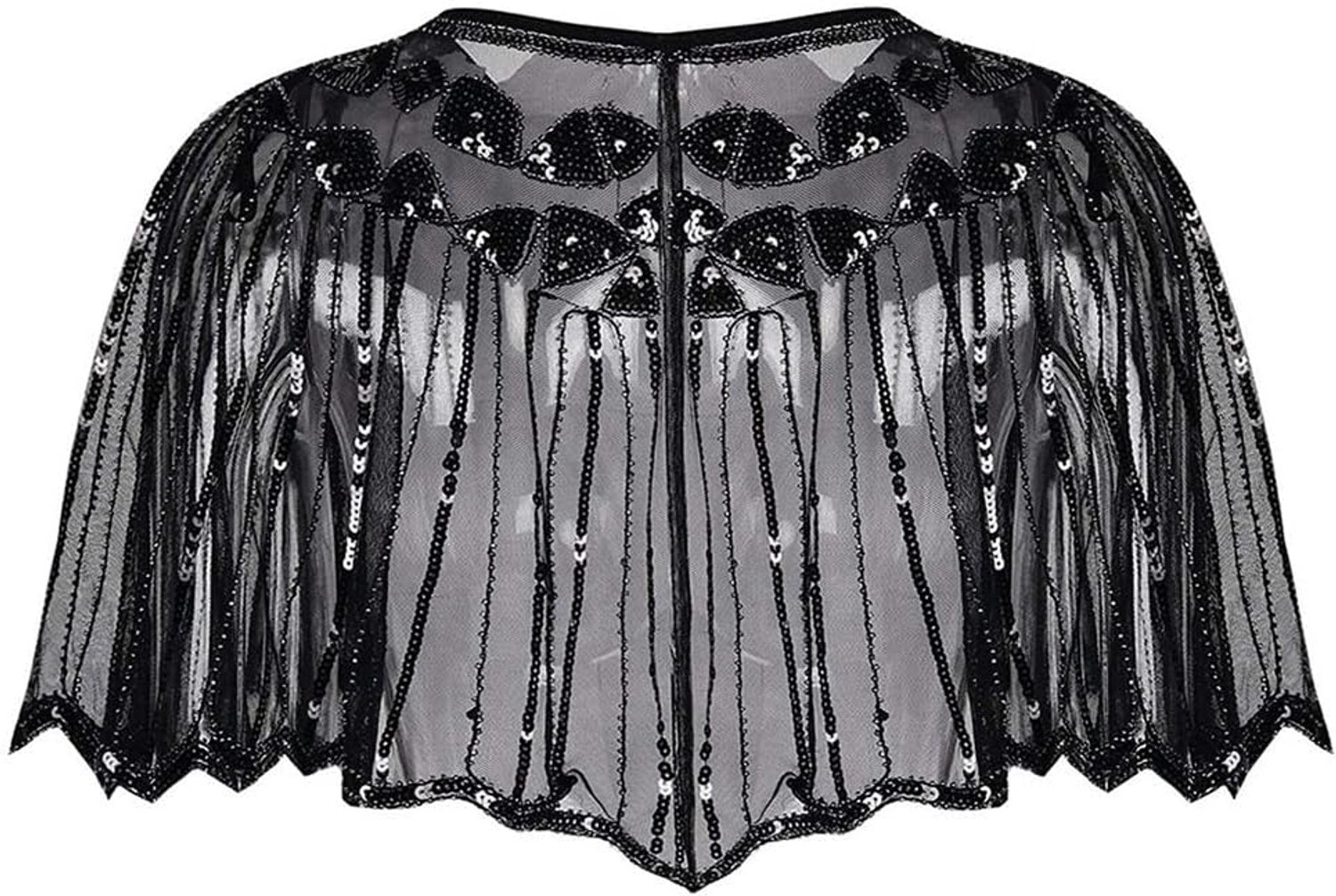 Retro sjaal 1920s - vintage perlen en pailletten - flapper stijl - perfect voor avondfeesten - Homevero