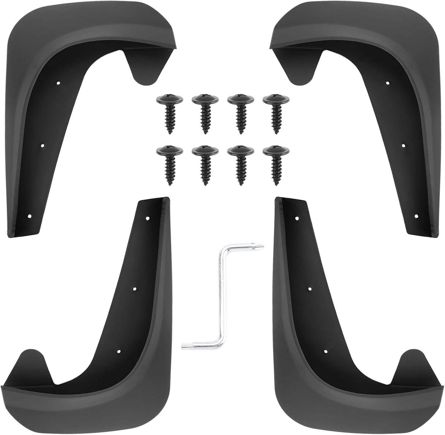 Mudguards 180 x 250mm - Universaal - Met bevestigingsmateriaal - Bescherming tegen stenen - ShopVlot