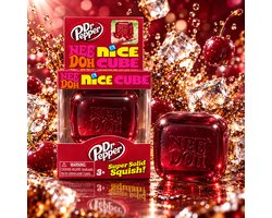 NeeDoh® Nice Cube Frisdrank – Squishy – Fidget Speelgoed – Anti-Stress Knijp Speeltje – Bordeaux