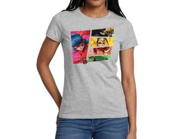 Miraculous Superhelden Ladybug Chat Noir Vesperia T-Shirt Dames