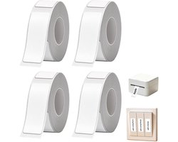 Labelprinterrol - 4 rollen - 12 x 40 mm - Wit
