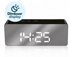 Luxime® - Digitale Wekker - Slaapkamer - Klok - Alarmklok - Dimbaar Display - Zwart