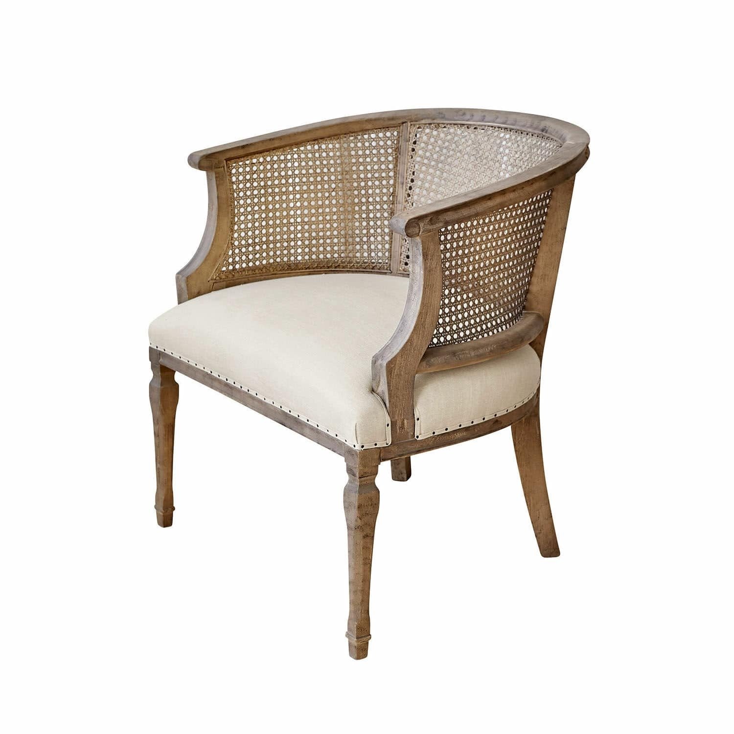Loberon Stoel Curbigny beige/bruin