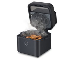 Inventum GF730HLDB Airfryer XXL met Stoomfunctie - 7,3L - Kijkvenster - Crispy - 8 Programma's - 40-200 °C - Tot 6 Personen - Grijs/Zwart