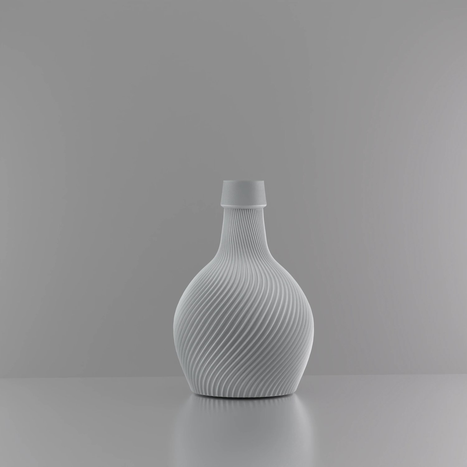 3d-gezellig Anzio - Vaas - Waterdicht - Grijs - Maat 25 cm - Kunststof - Modern - Bloemenvaas - 100% gerecycled PLA (bioplastic)