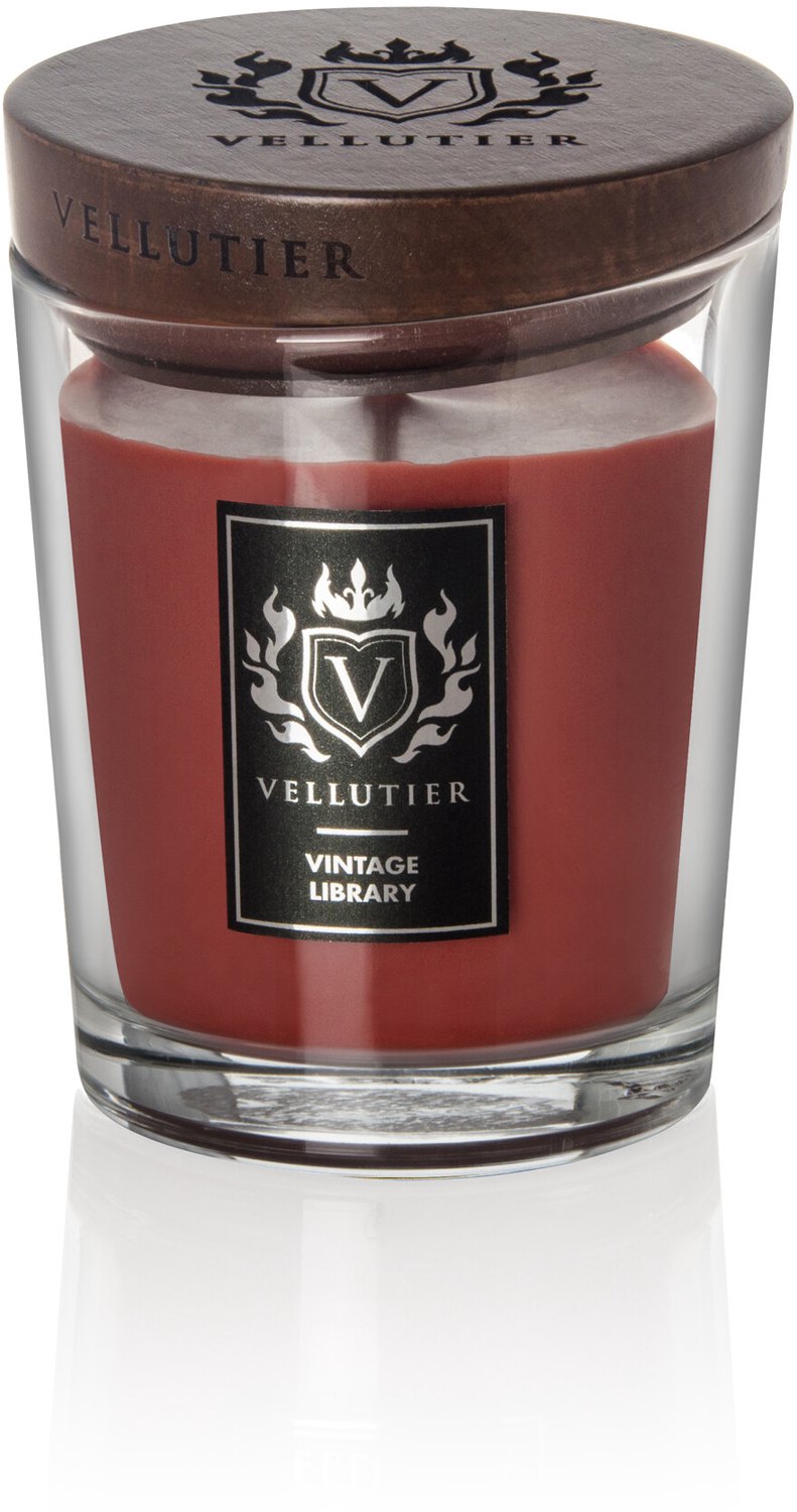 Vellutier Geurkaars Medium Vintage Library - 12 cm / ø 9 cm Bruin
