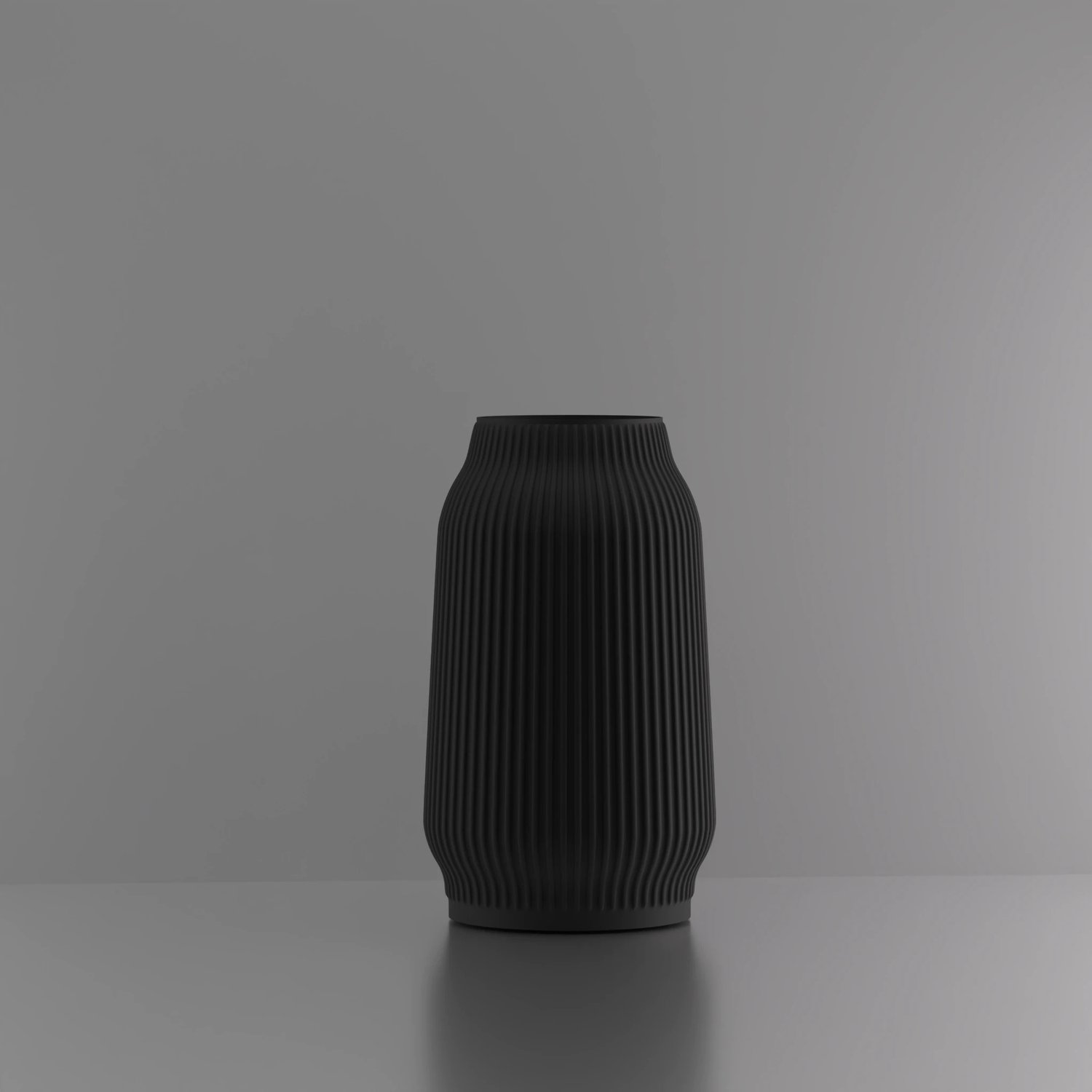 3d-gezellig Miranda - Vaas - Zwart - Maat 25 cm - Kunststof - Modern - Bloemenvaas - 100% gerecycled PLA (bioplastic)