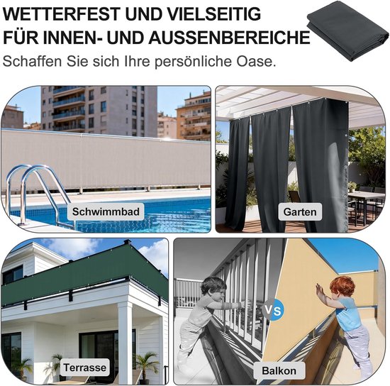 Balkonbescherming 90x400 cm — afbeelding 3