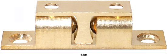 4 messing kogel sluitingen kastdeur 50 mm met schroeven — afbeelding 5